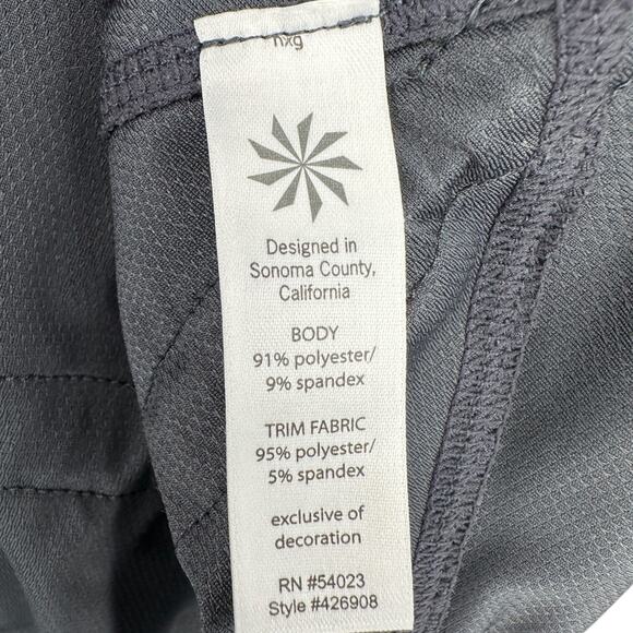 Athleta Grey Lace Detail Racerback Lightweight Workout Sleeveless Top Small - Picture 4 of 7